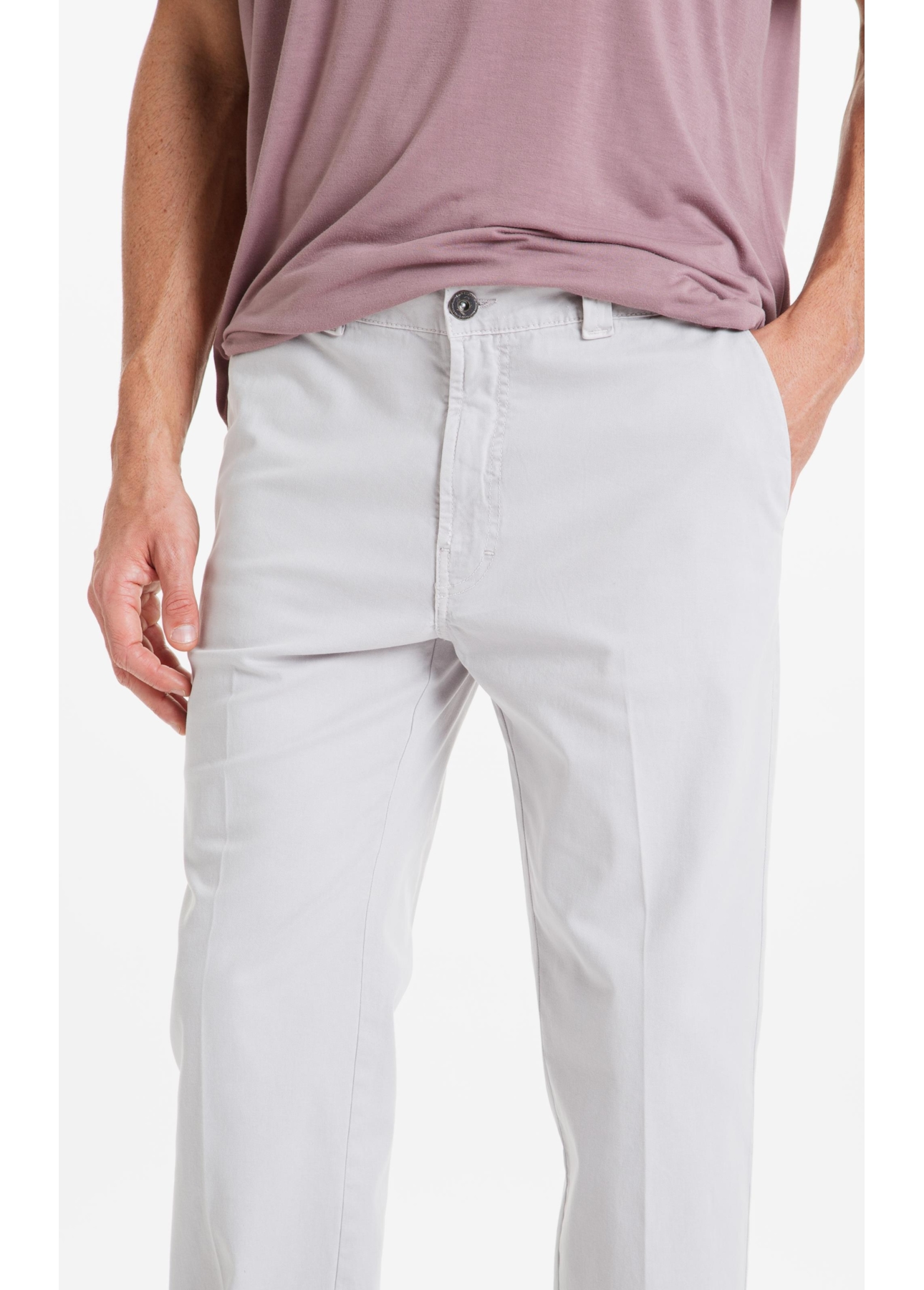Calça Color Twill Power Classic Prata