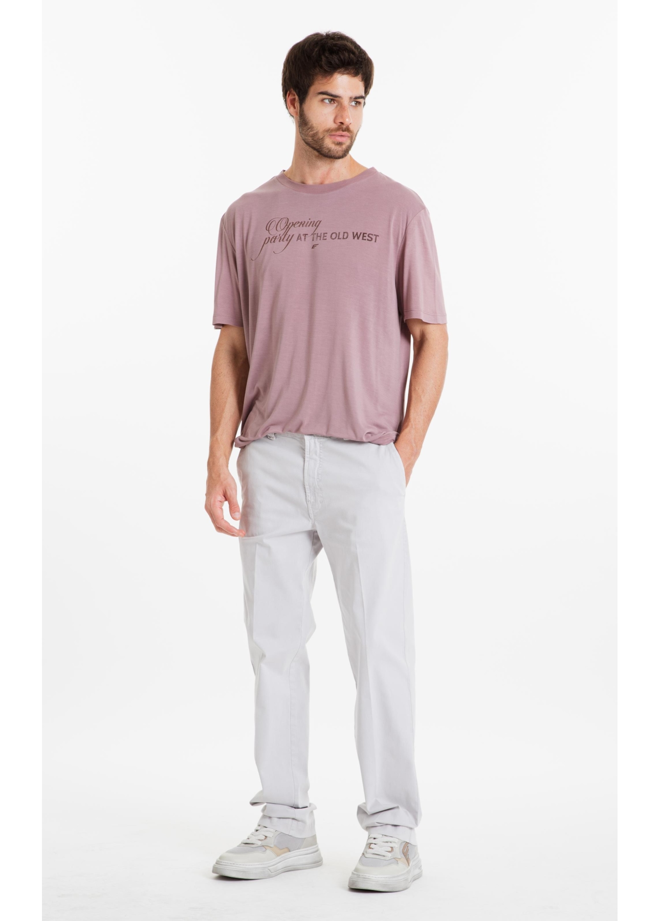 Calça Color Twill Power Classic Prata