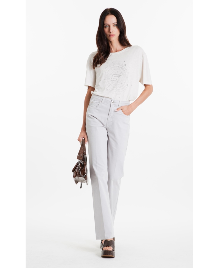 Calça Color Twill Power Gisele Prata