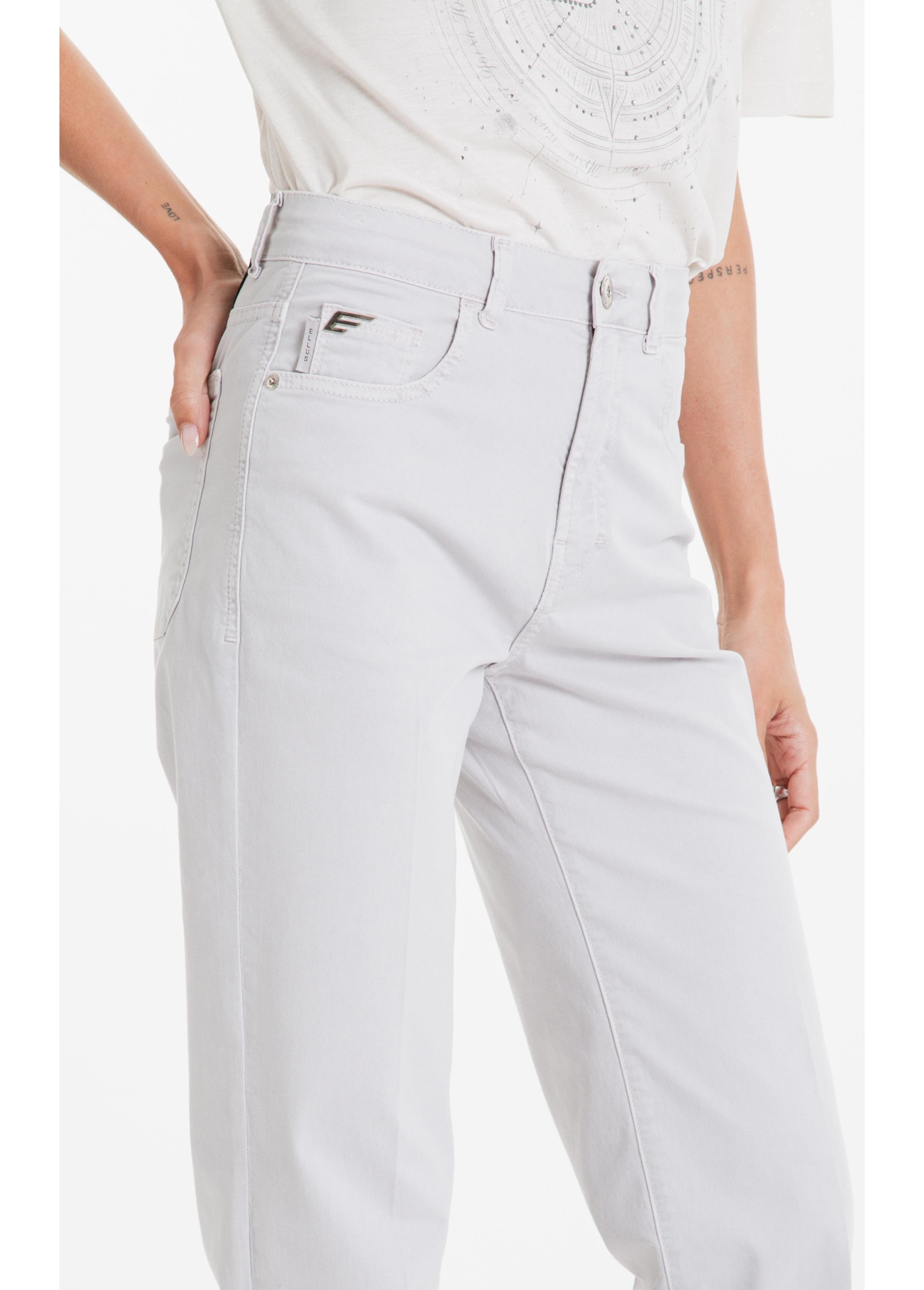 Calça Color Twill Power Gisele Prata