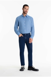 Calça Color Twill Power Marble Wash Marinho