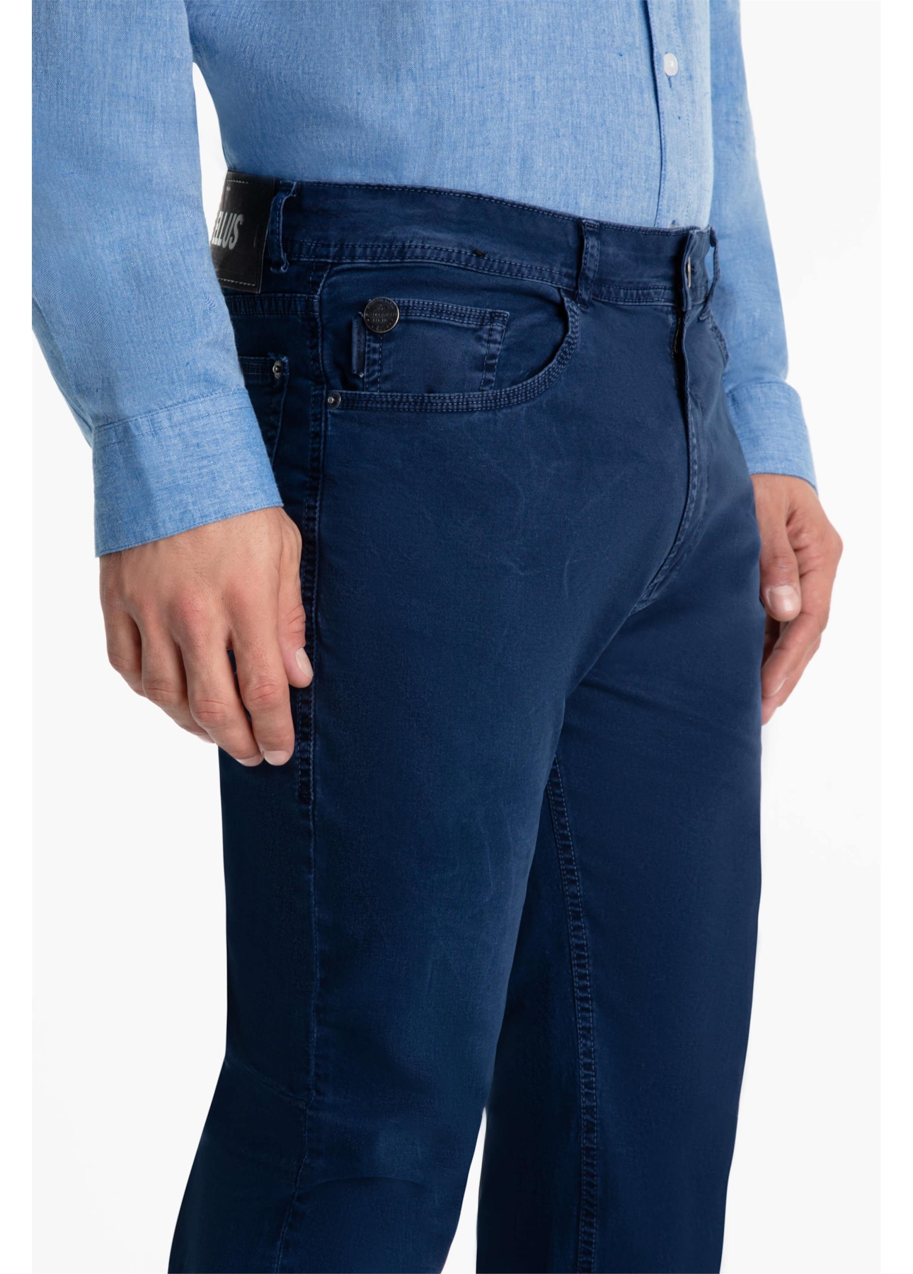 Calça Color Twill Power Marble Wash Marinho
