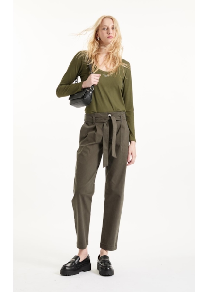 Calça Color Twill Power Paris Verde Escuro