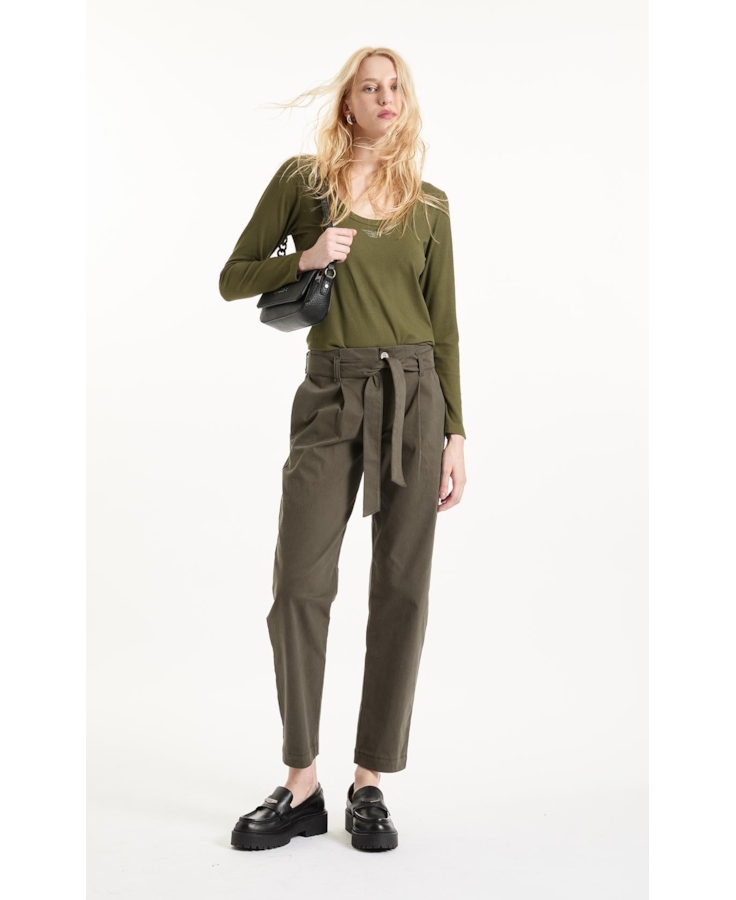 Calça Color Twill Power Paris Verde Escuro