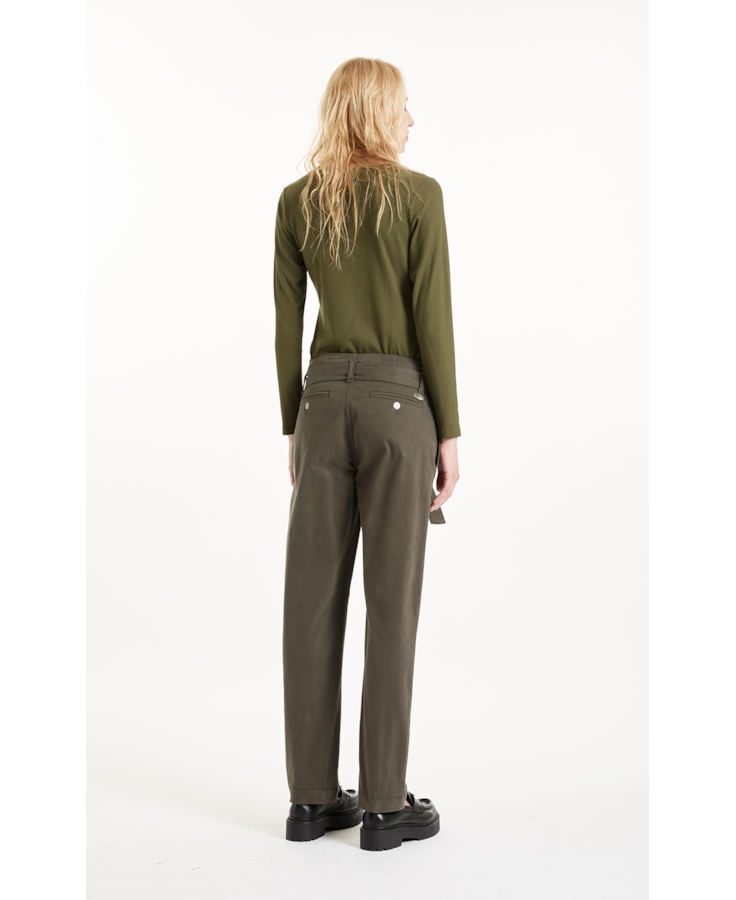 Calça Color Twill Power Paris Verde Escuro