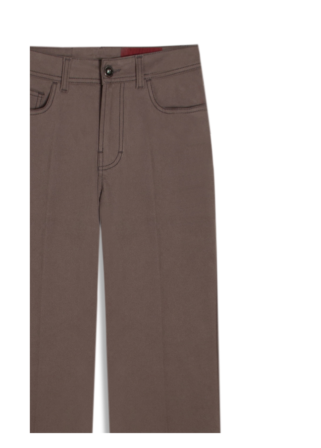 Calça Color Twill Power (Reta) 5 Pockets Castor