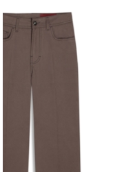 Calça Color Twill Power (Reta) 5 Pockets Castor