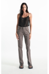 Calça Color Twill Power (Reta) 5 Pockets Castor