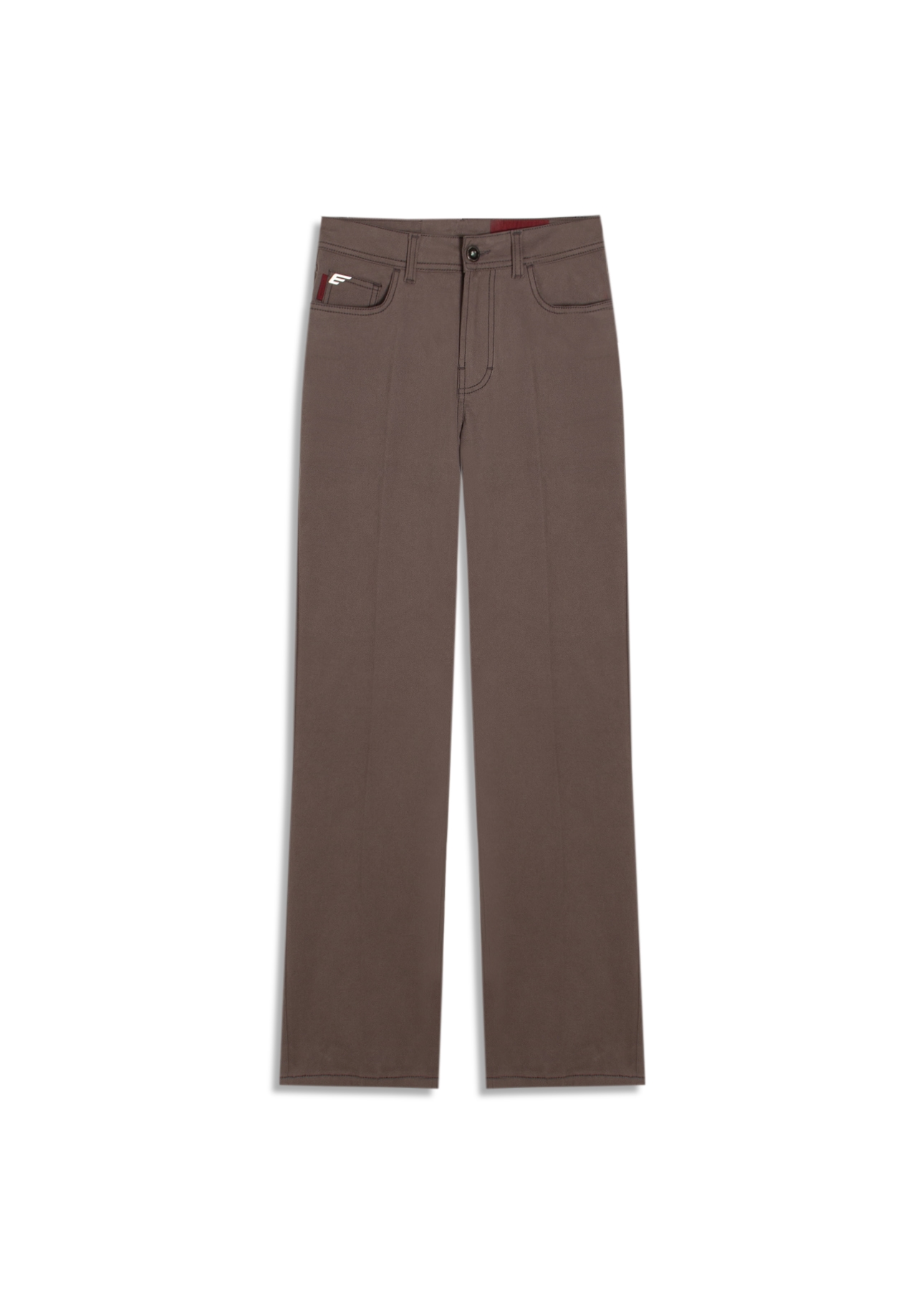 Calça Color Twill Power (Reta) 5 Pockets Castor