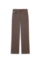 Calça Color Twill Power (Reta) 5 Pockets Castor
