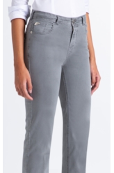 Calça Color Twill Power Reta 5 Pockets Verde Oliva
