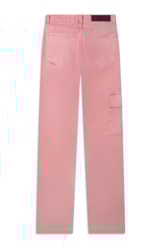 Calça Color Twill Power Reta Cargo Blush