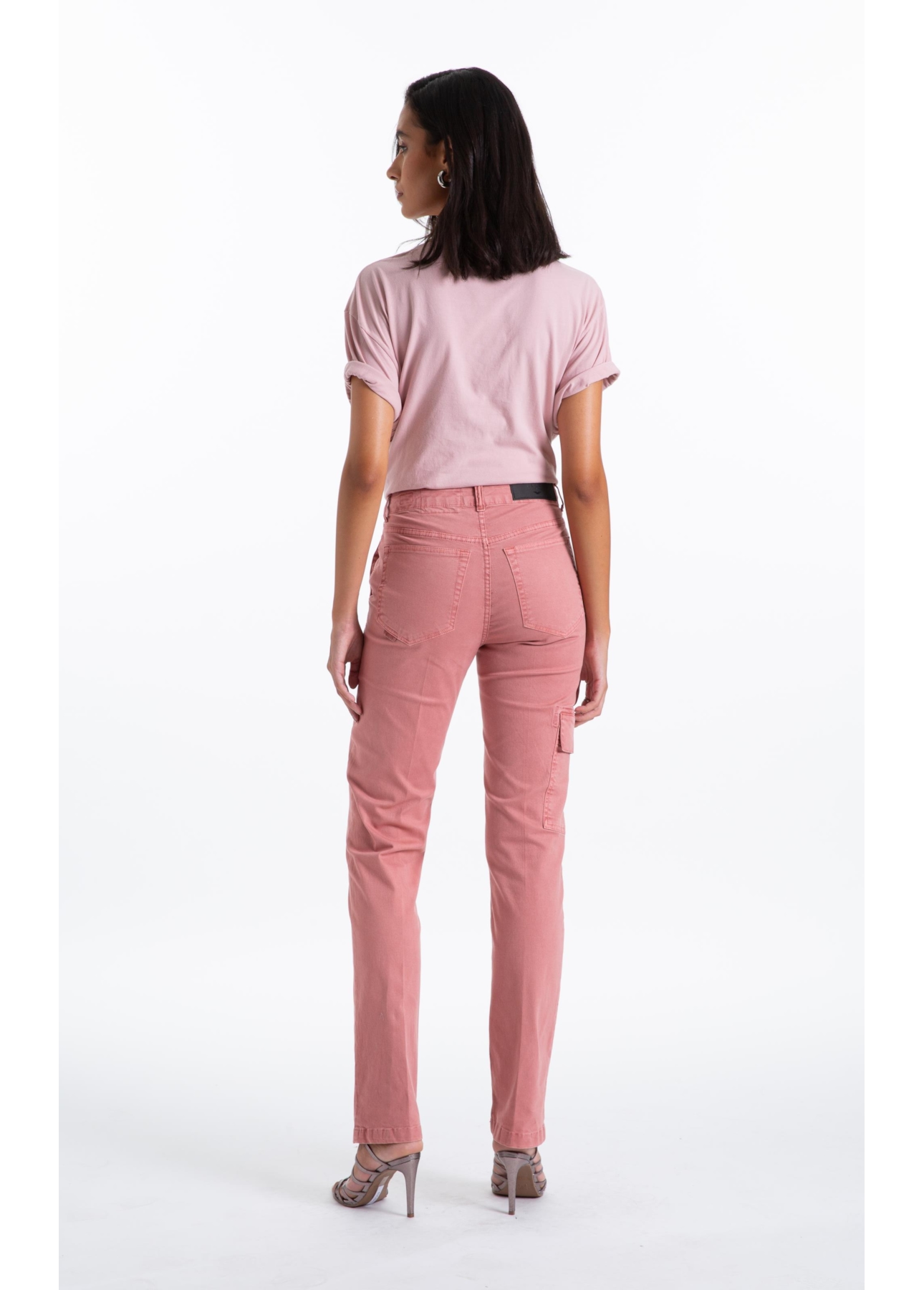 Calça Color Twill Power Reta Cargo Blush
