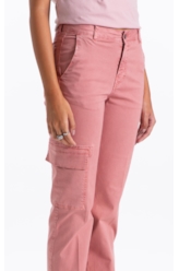 Calça Color Twill Power Reta Cargo Blush