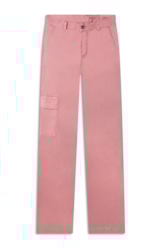 Calça Color Twill Power Reta Cargo Blush