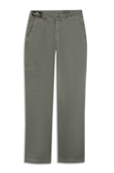 Calça Color Twill Power Reta Cargo Verde Oliva