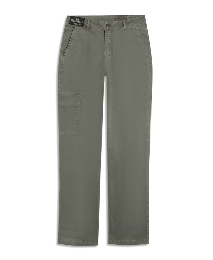 Calça Color Twill Power Reta Cargo Verde Oliva