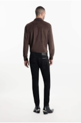 Calça Color Twill Power Skinny Marrom Escuro