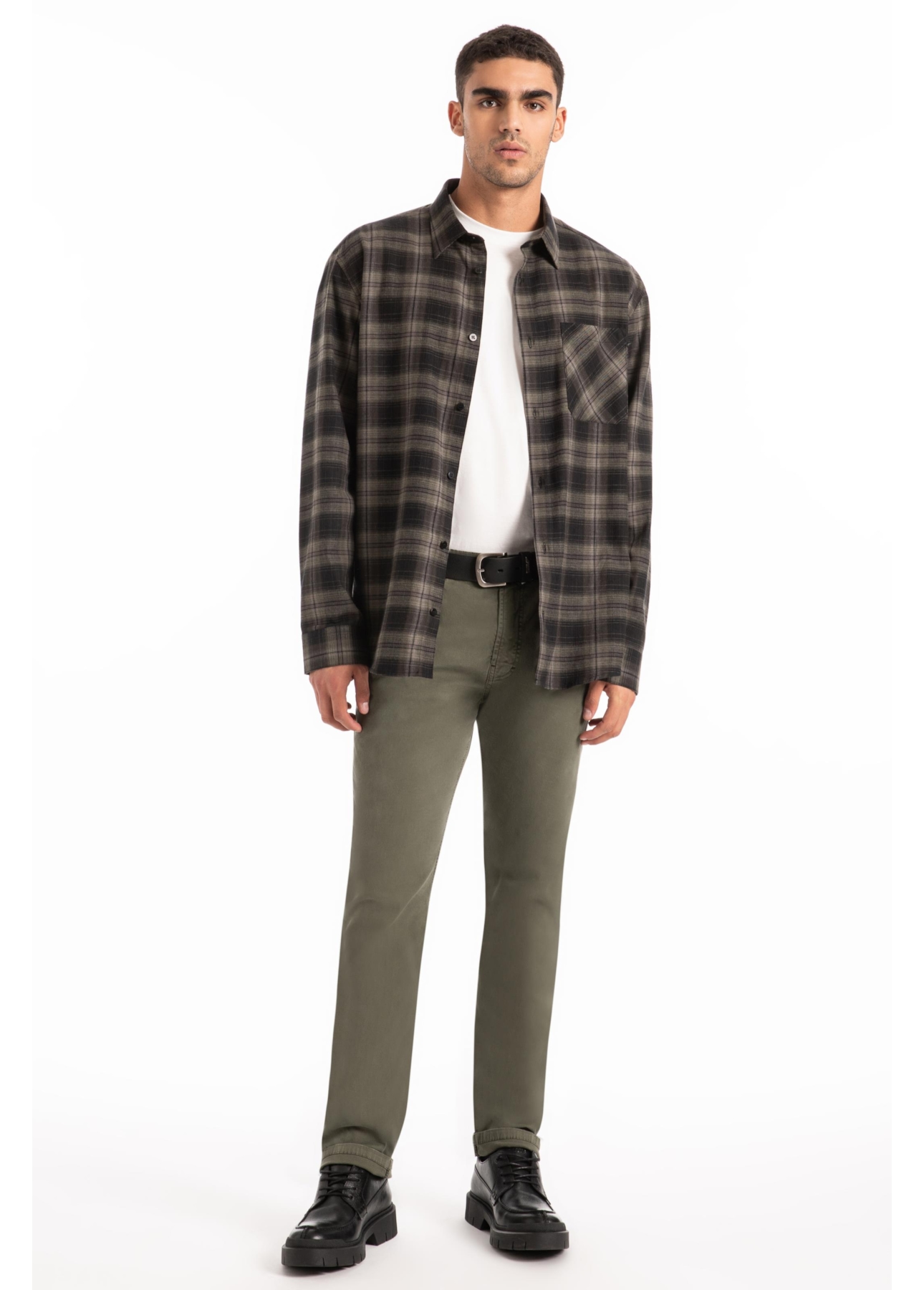 Calça Color Twill Power Skinny Verde Escuro
