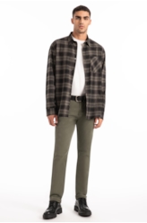 Calça Color Twill Power Skinny Verde Escuro