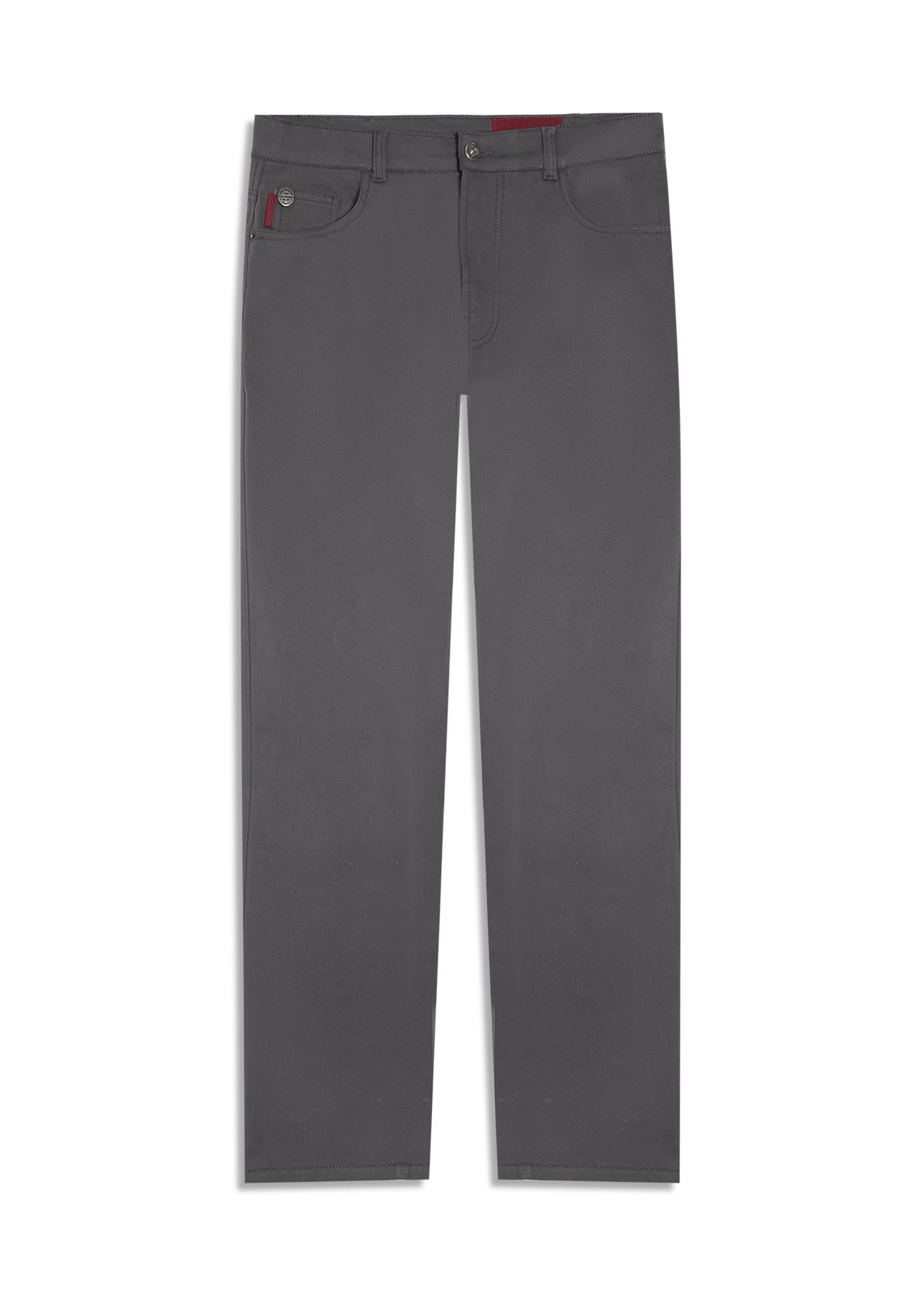 Calça Color Twill Power (Slim) 5 Pockets Cinza Medio