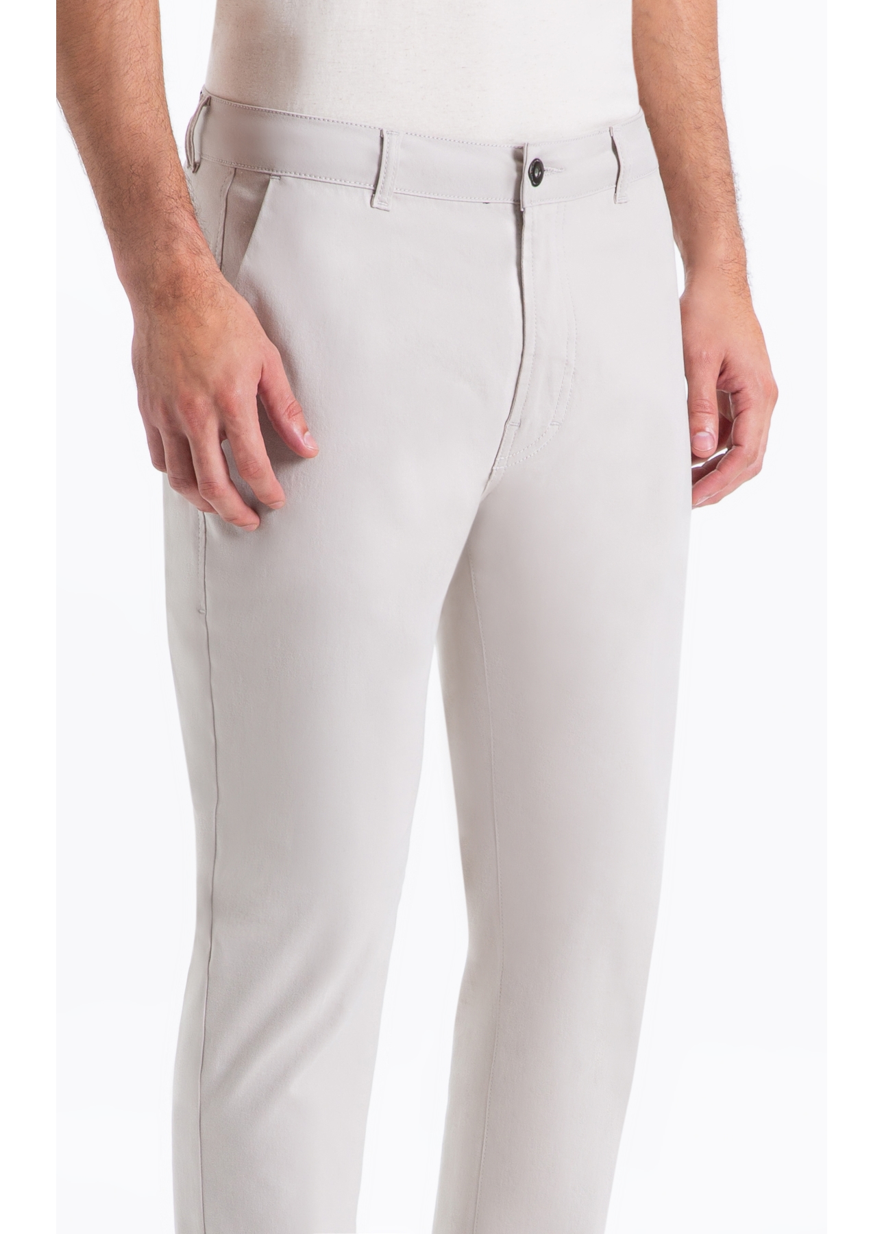 Calça Color Twill Power Slim b Faca Silver