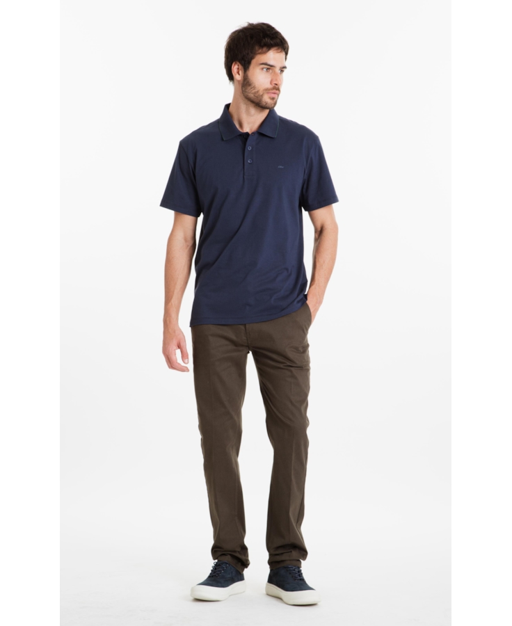 Calça Color Twill Power Slim b Faca Verde Militar