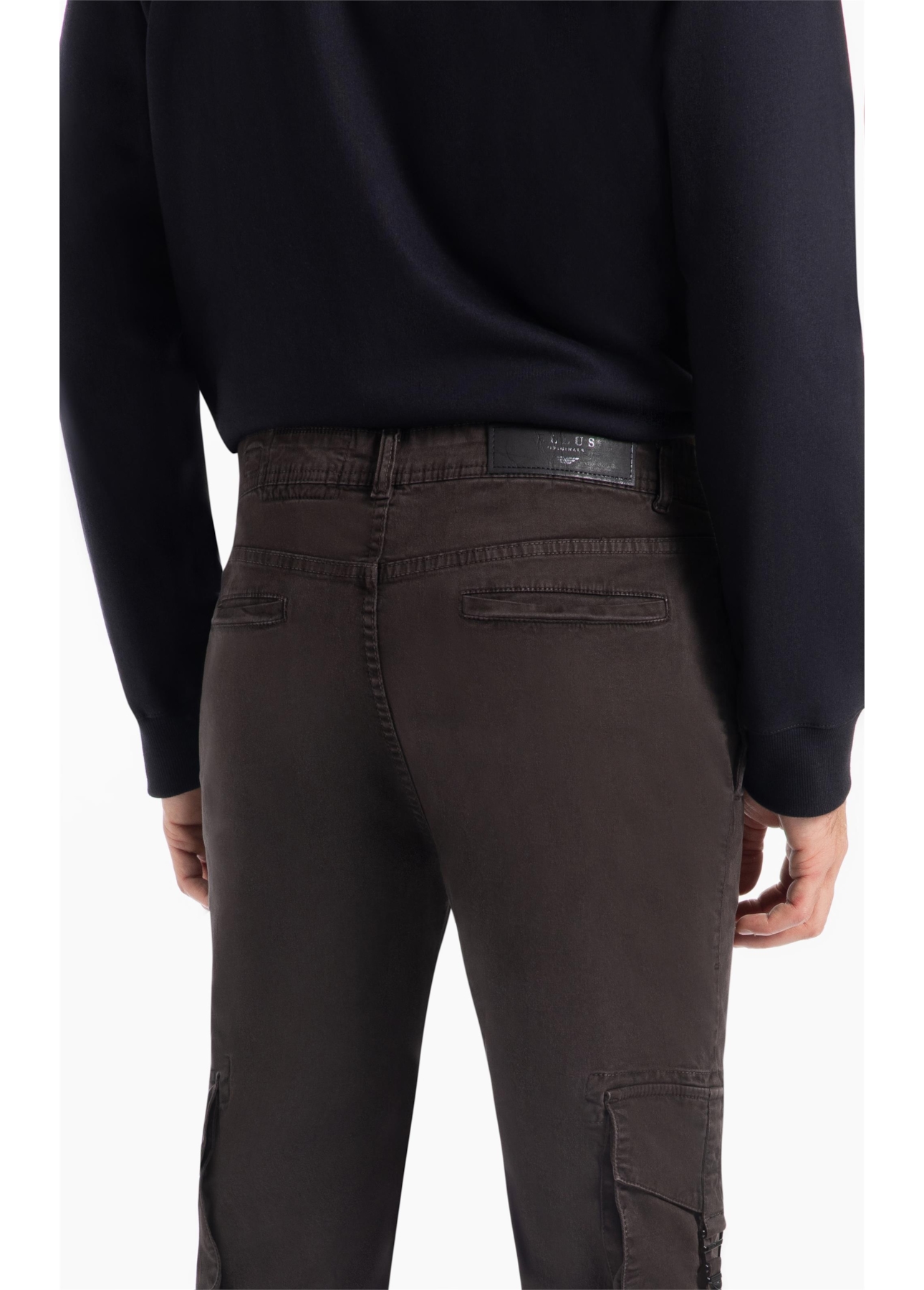Calça Color Twill Power Slim Cargo Plumbo