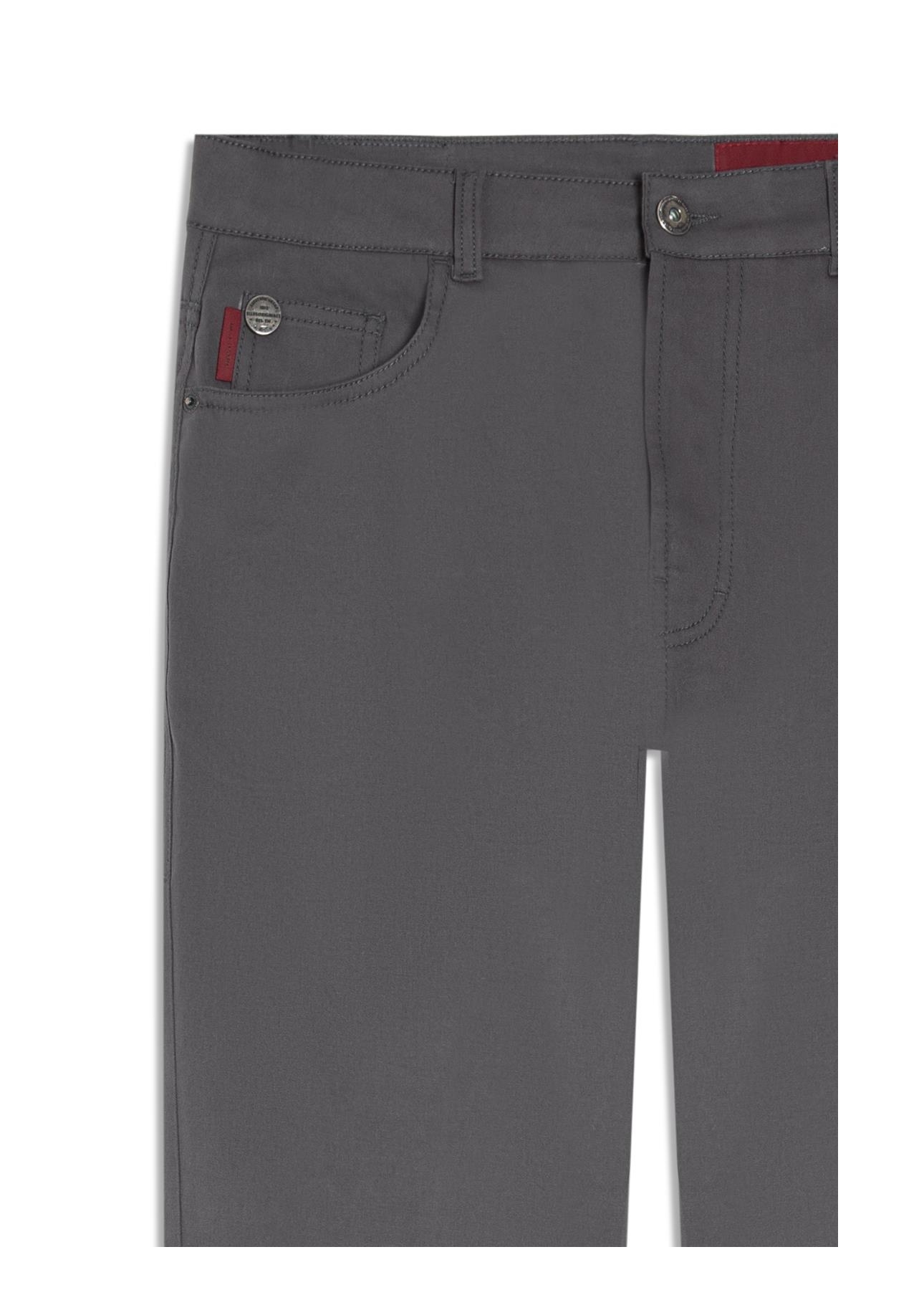Calça Color Twill Power Slim Cinza Medio