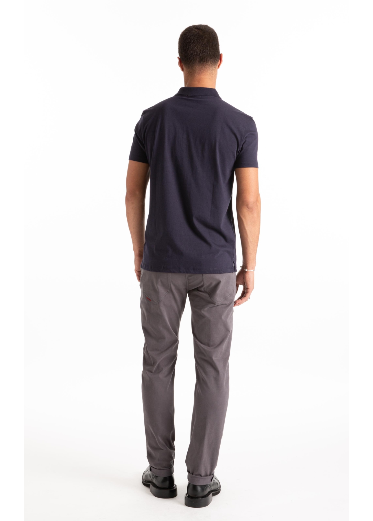 Calça Color Twill Power Slim Cinza Medio
