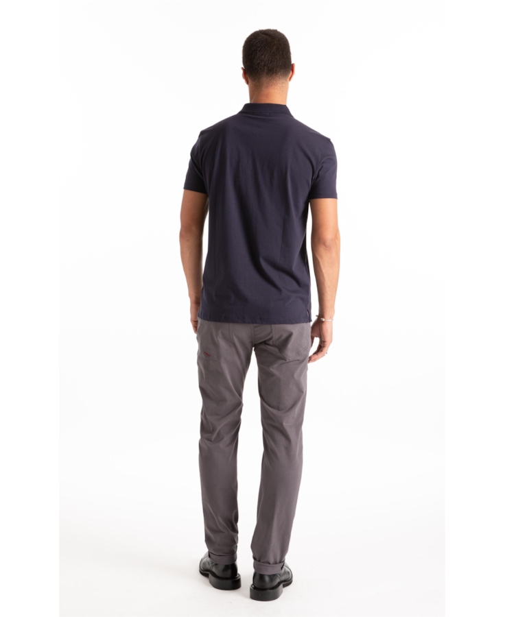 Calça Color Twill Power Slim Cinza Medio