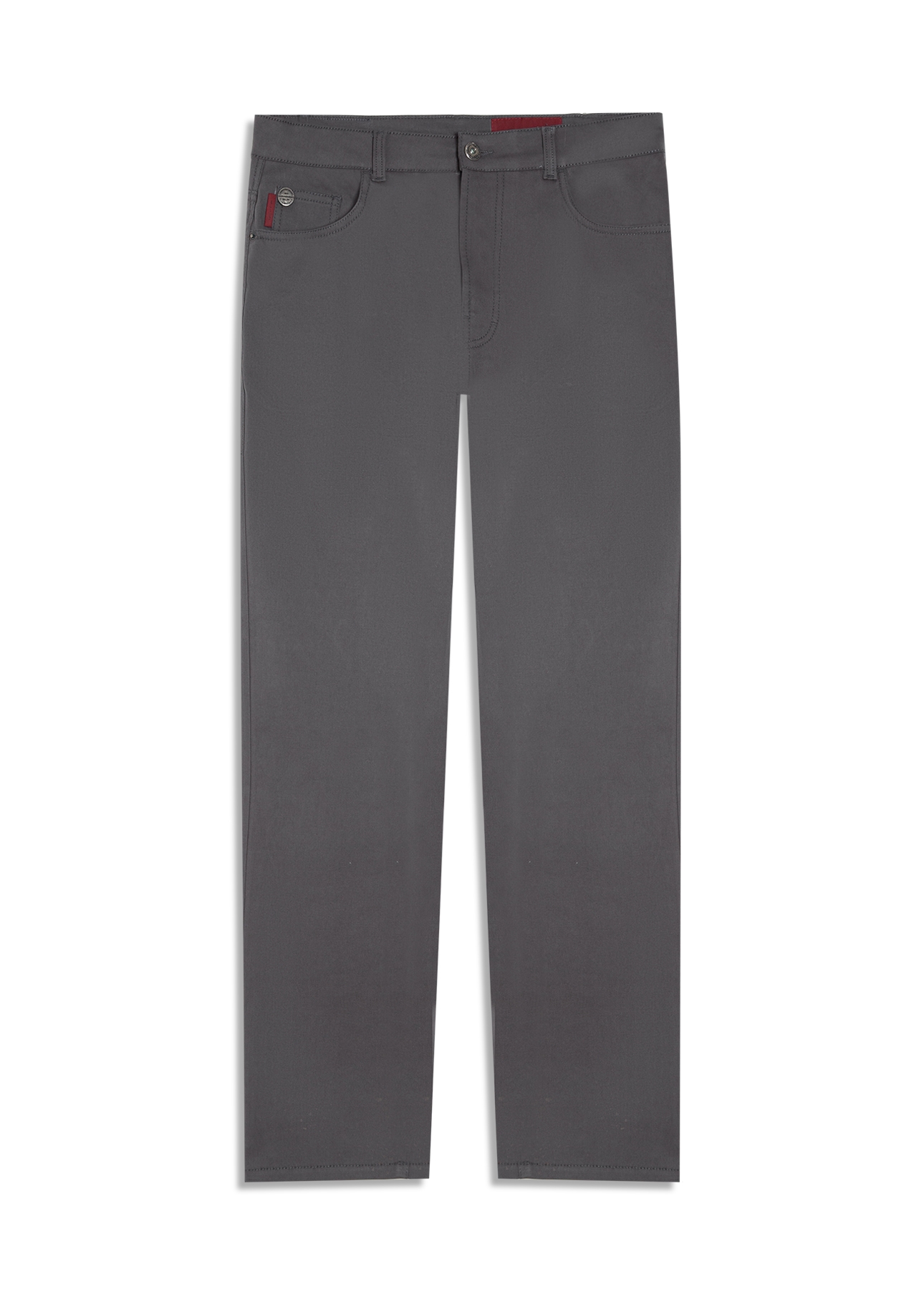 Calça Color Twill Power Slim Cinza Medio
