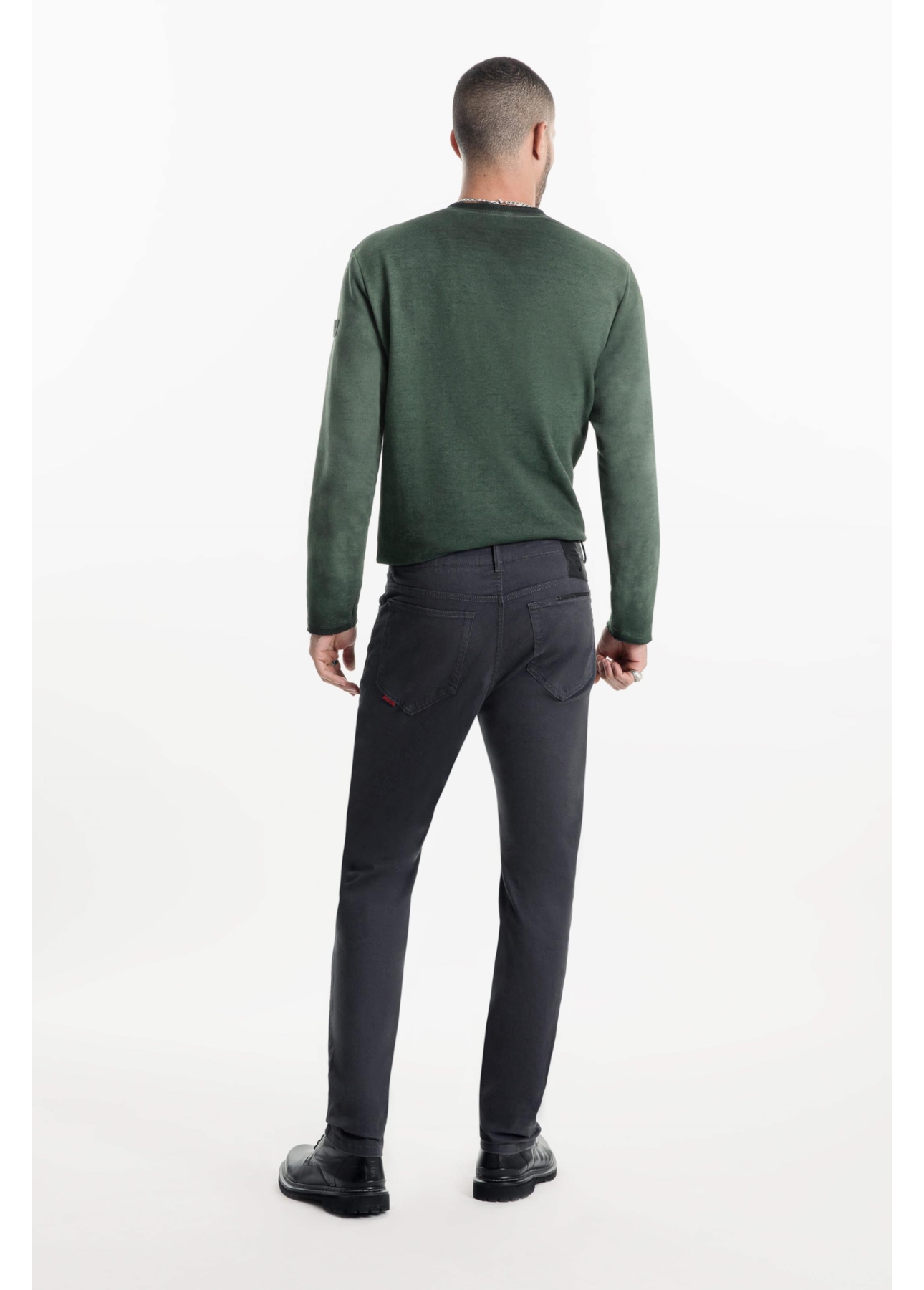 Calça Color Twill Power Slim Grafite