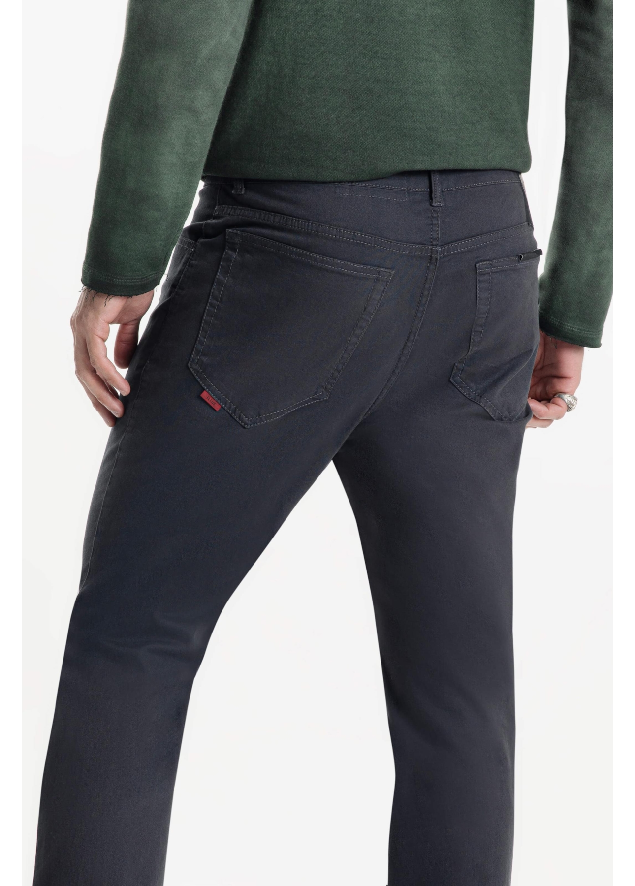 Calça Color Twill Power Slim Grafite