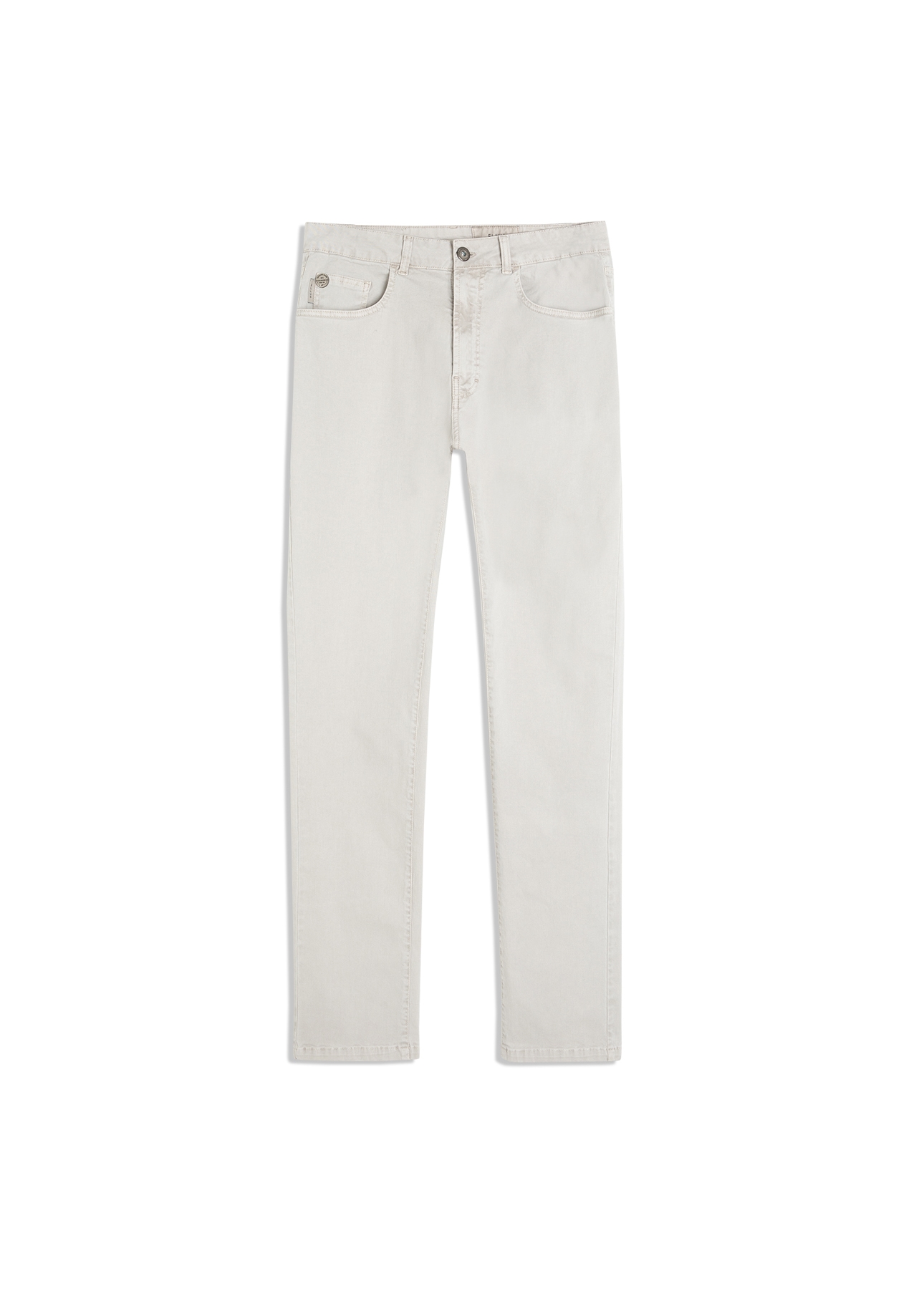 Calça Color Twill Power Slim Silver