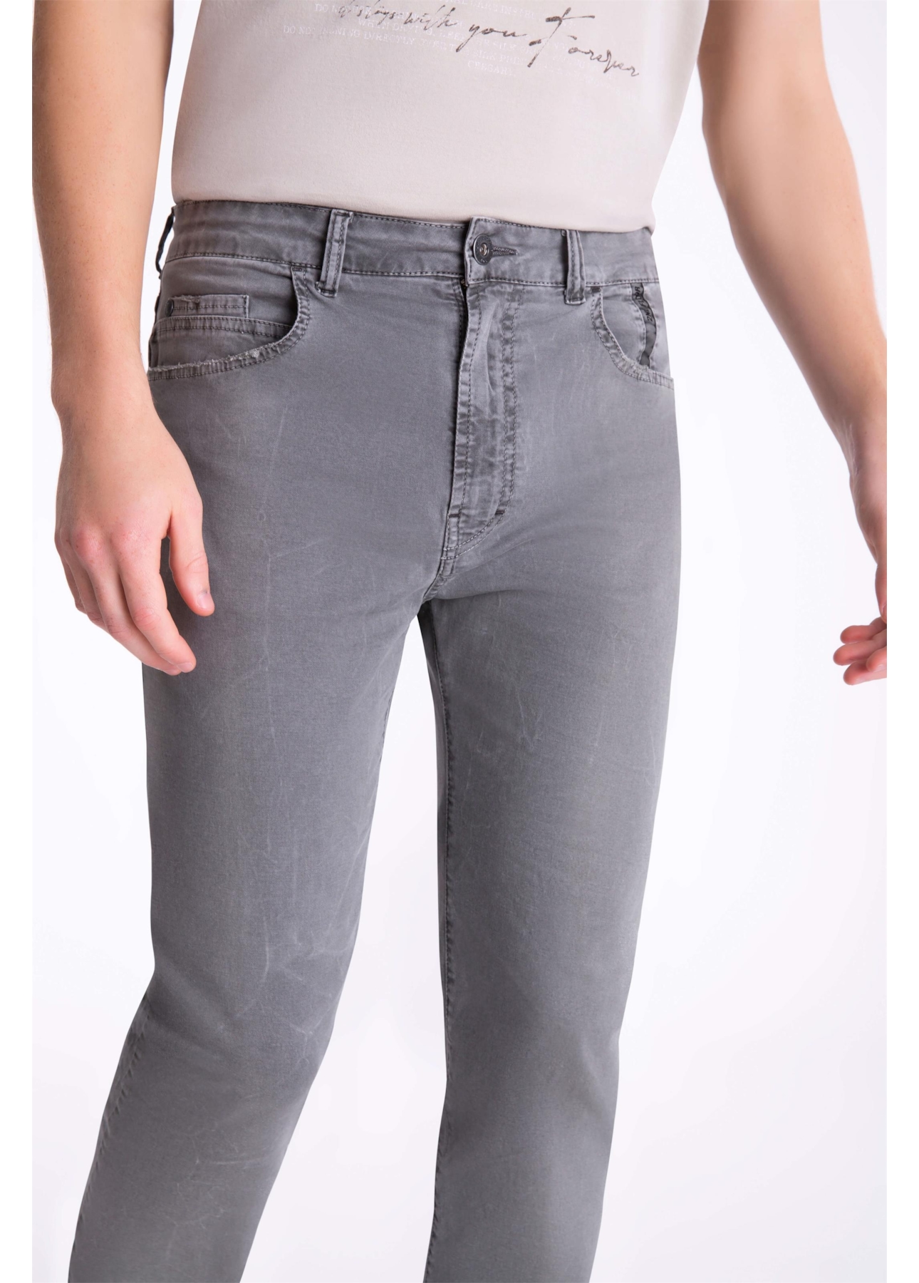 Calça Color Twill Power Slim Snd Grafite