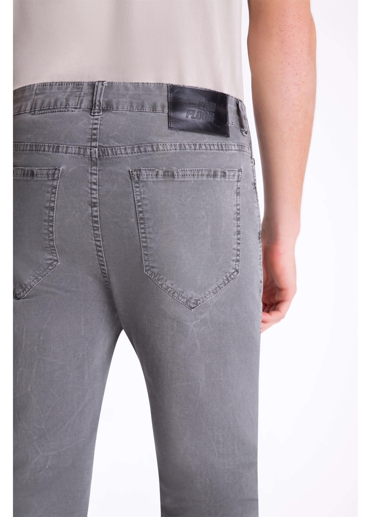 Calça Color Twill Power Slim Snd Grafite