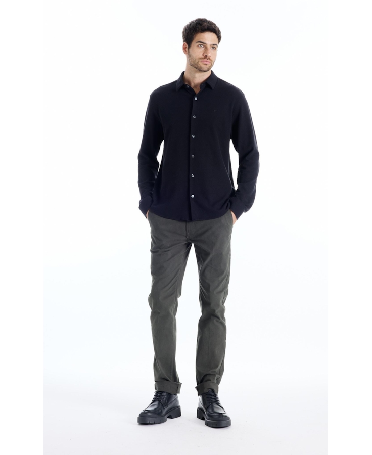 Calça Color Twill Power Slim Verde Escuro