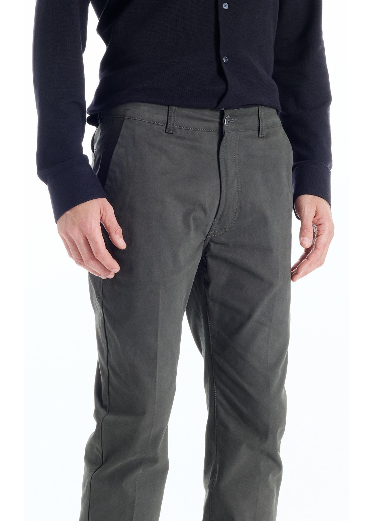 Calça Color Twill Power Slim Verde Escuro