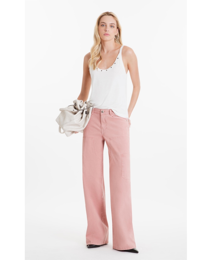 Calça Color Twill Power Wide Blush