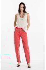 Calça Color Twill Power Wide Vermelho Claro