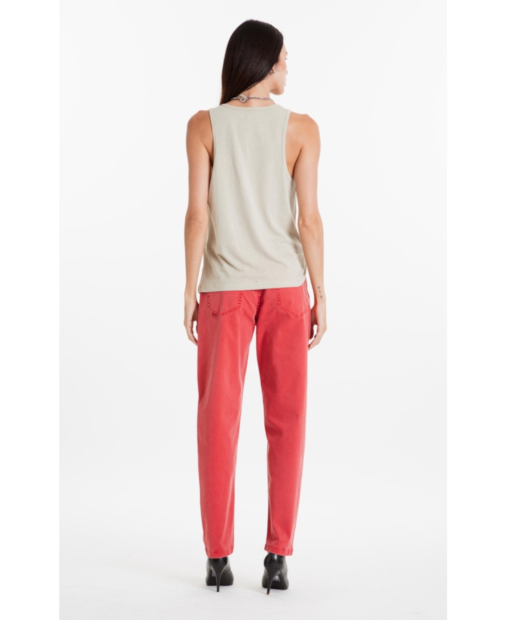 Calça Color Twill Power Wide Vermelho Claro