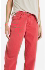 Calça Color Twill Power Wide Vermelho Claro