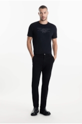 Calça Color Twill Slim Preto