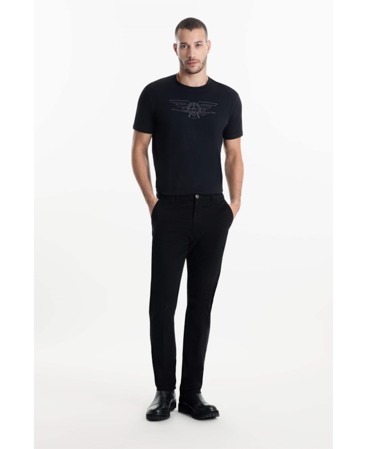 Calça Color Twill Slim Preto