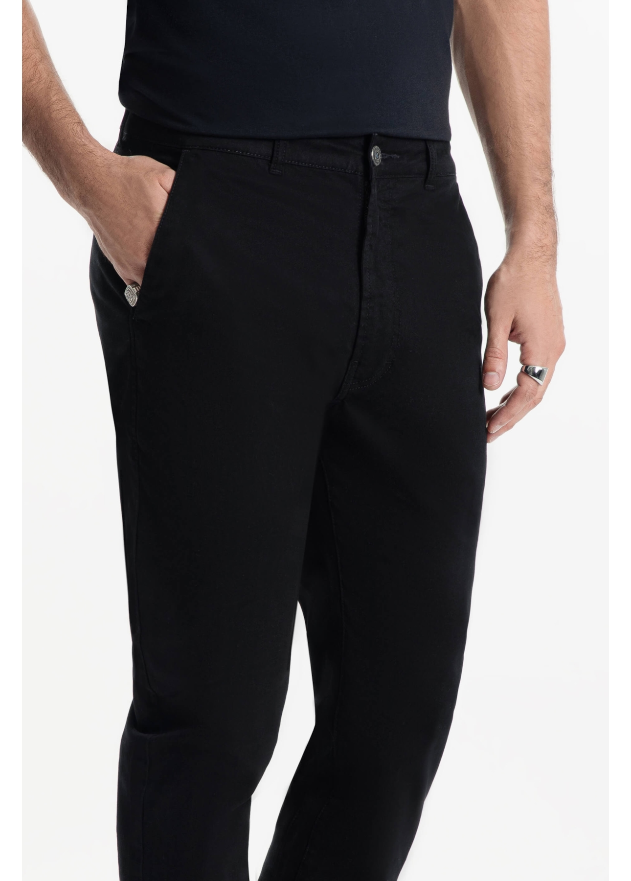 Calça Color Twill Slim Preto