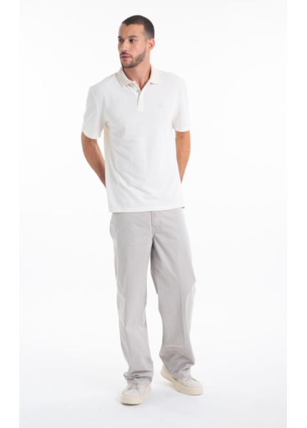 Calça Color Twill Wide 5 Pockets Silver