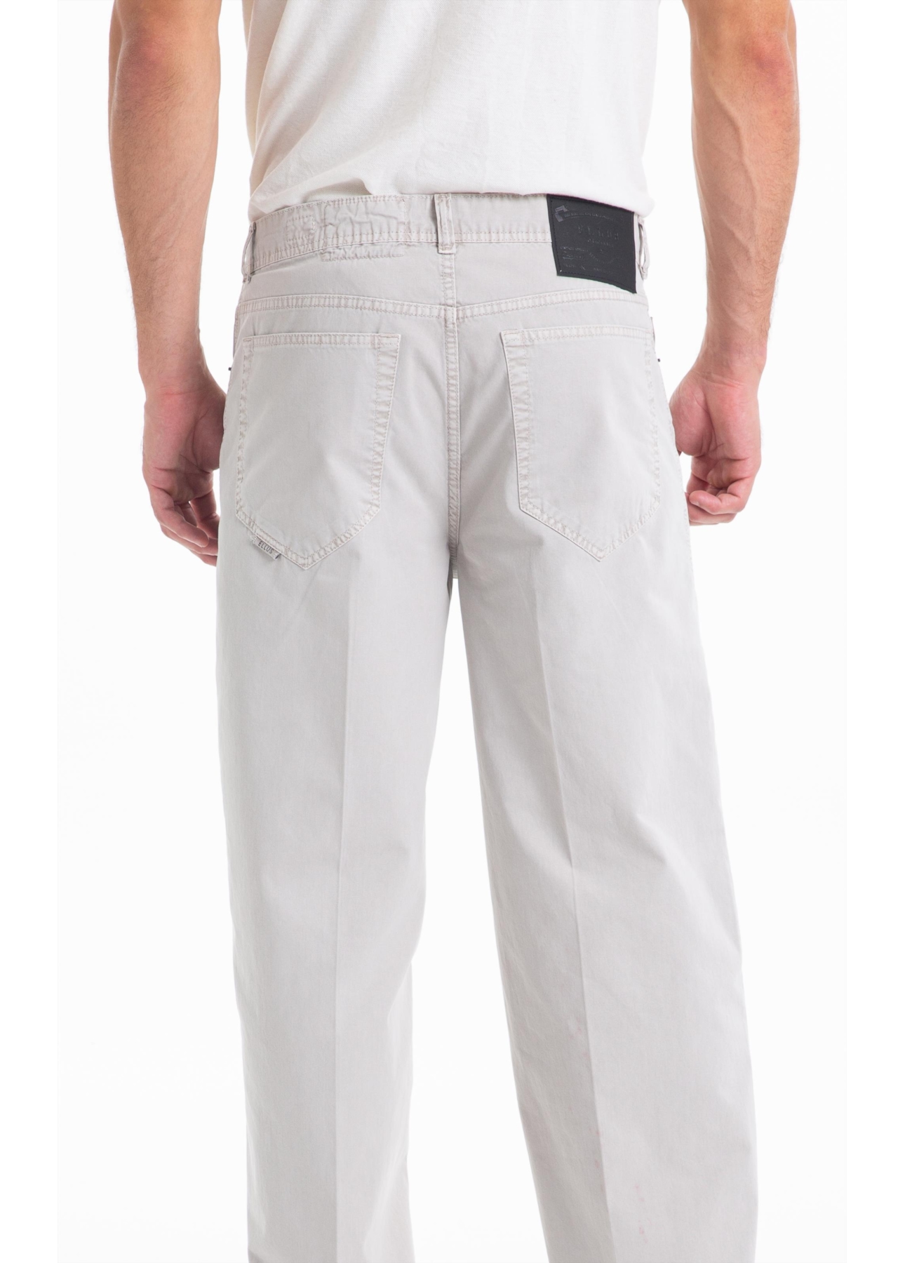 Calça Color Twill Wide 5 Pockets Silver