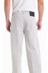 Calça Color Twill Wide 5 Pockets Silver