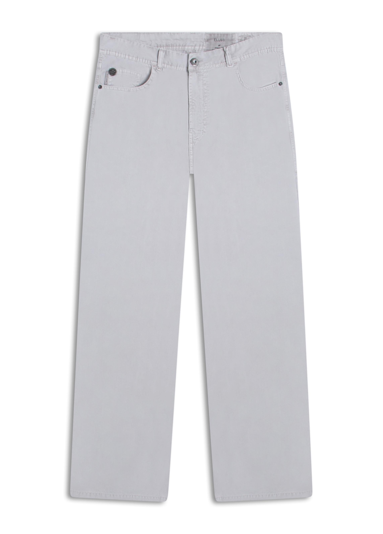 Calça Color Twill Wide 5 Pockets Silver